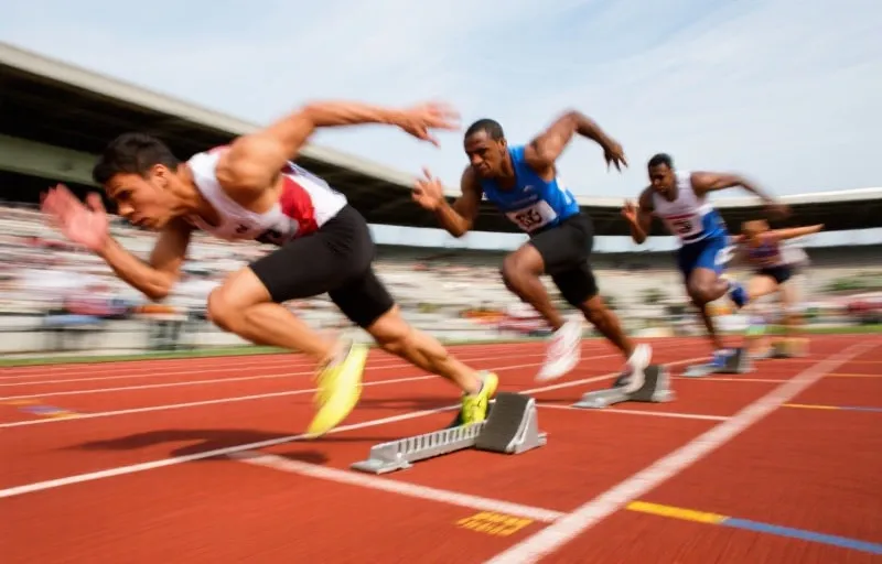 百米选手起跑瞬间爆发力